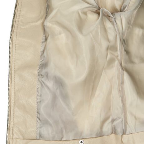 Giacca-in-pelle-VMLOVE-LAVINE-SHORT-COATED-JACKET-Beige-6