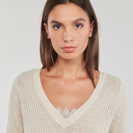 Maglione-VIDEBRA-REV-LS-V-NECK-KNIT-TOP-Beige-4