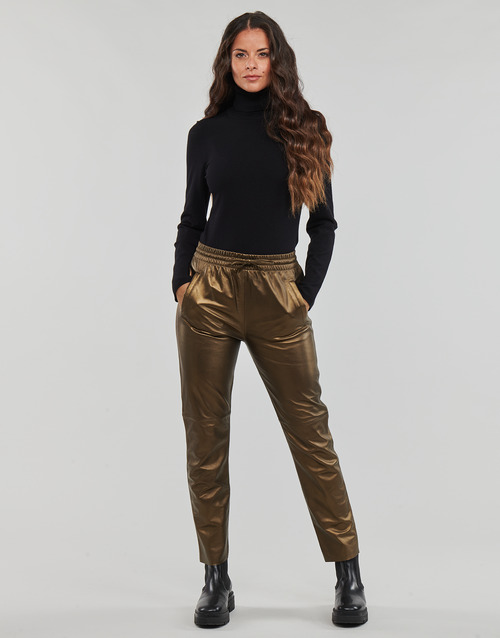 Pantaloni-morbidi-Pantaloni-alla-zuava-GIFT-METAL-Oro-1