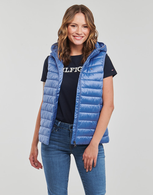 Tommy Hilfiger LW PADDED GLOBAL STRIPE VEST Blue Women's Down