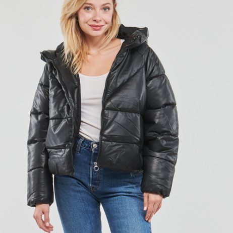 Piumino-ONLANJA-FAUX-LEATHER-PUFFER-CC-OTW-Nero-1