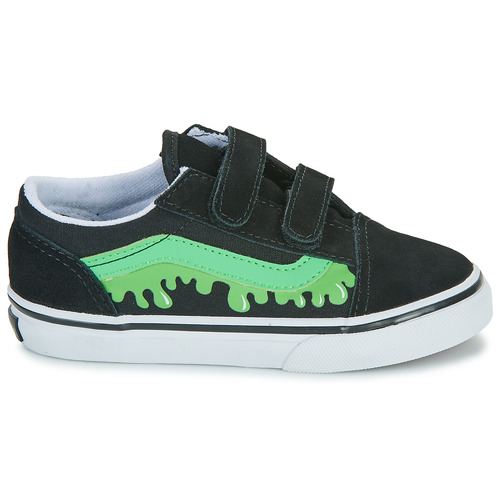 Scarpe-bambini-ragazza-Vans-Old-Skool-V-GLOW-SLIME-BLACKGREEN-Nero-Vans-197063286974-1