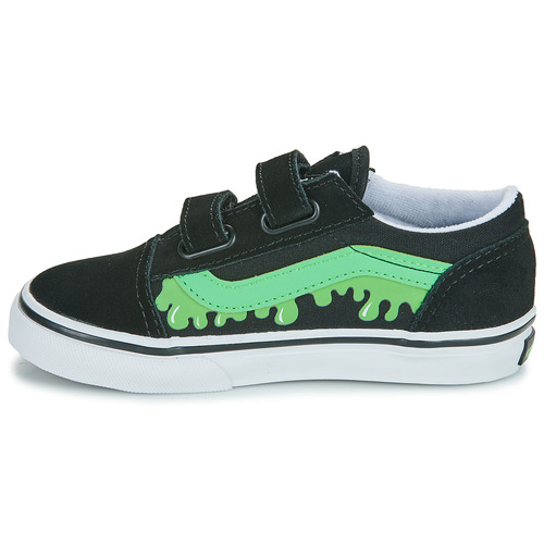 Scarpe-bambini-ragazza-Vans-Old-Skool-V-GLOW-SLIME-BLACKGREEN-Nero-Vans-197063286974-3