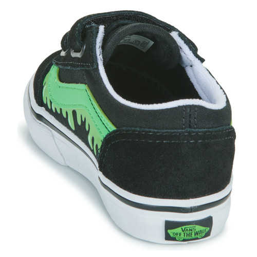 Scarpe-bambini-ragazza-Vans-Old-Skool-V-GLOW-SLIME-BLACKGREEN-Nero-Vans-197063286974-4