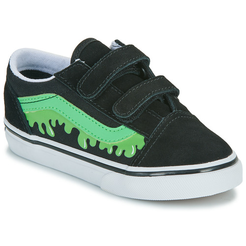 Scarpe bambini ragazza Vans  Old Skool V GLOW SLIME BLACK/GREEN  Nero Vans 197063286974