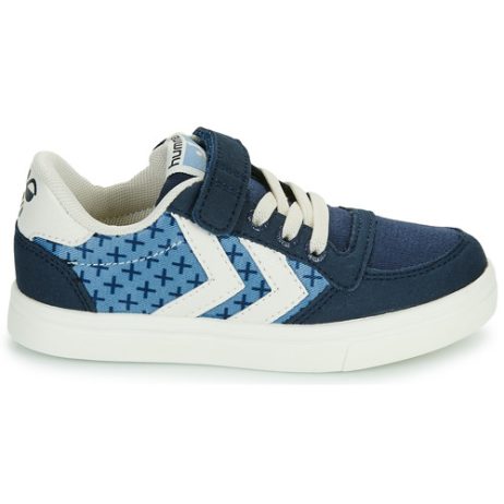 Scarpe-bambini-ragazza-hummel-SLIMMER-STADIL-LOW-JR-Blu-hummel-5715454560066-1