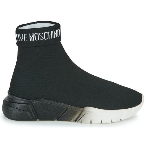 Sneakers-alte-LOVE-MOSCHINO-SOCKS-Nero-1