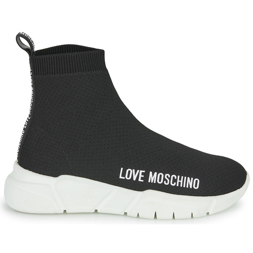 Sneakers-alte-LOVE-MOSCHINO-SOCKS-Nero-1