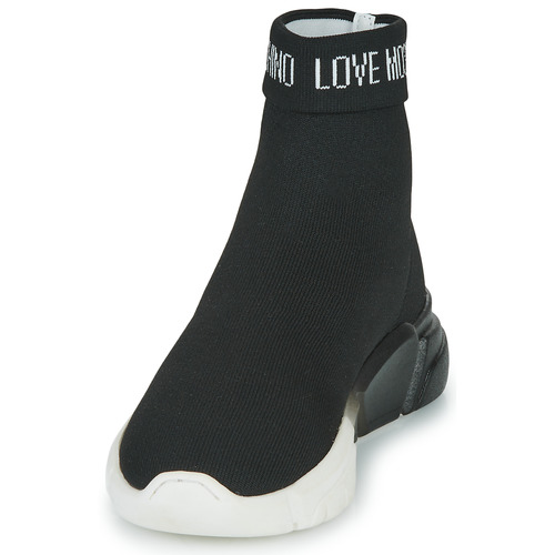 Sneakers-alte-LOVE-MOSCHINO-SOCKS-Nero-2