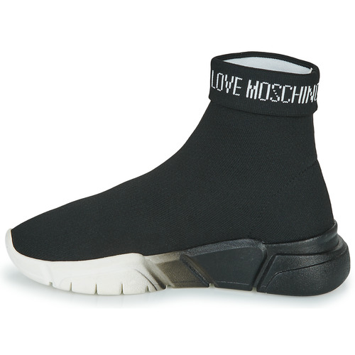 Sneakers-alte-LOVE-MOSCHINO-SOCKS-Nero-3