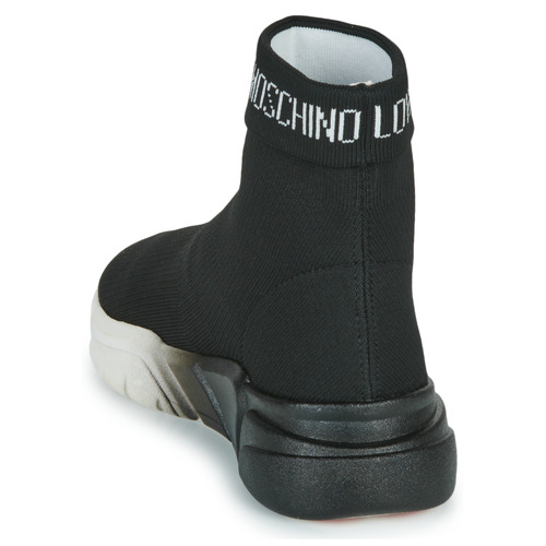 Sneakers-alte-LOVE-MOSCHINO-SOCKS-Nero-4