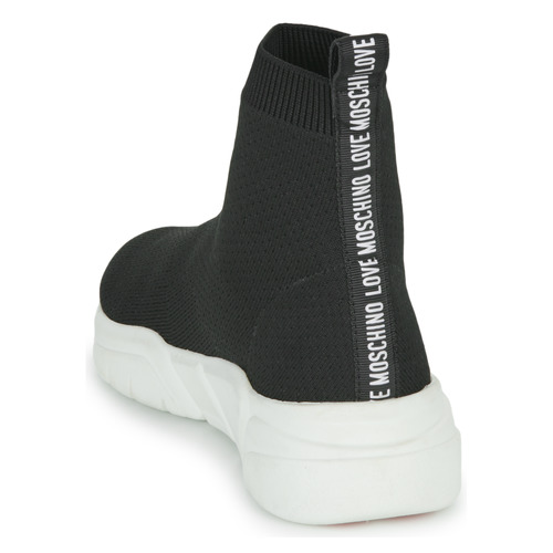 Sneakers-alte-LOVE-MOSCHINO-SOCKS-Nero-4