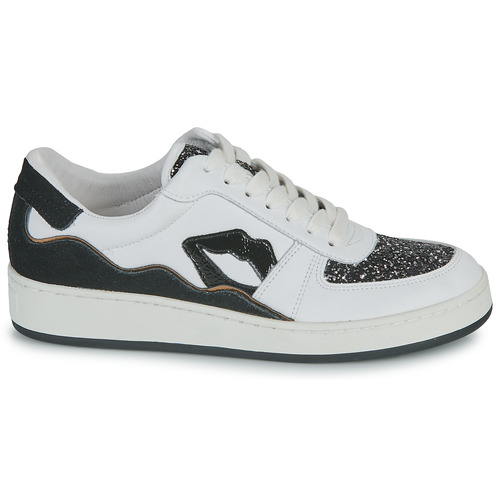 Sneakers-basse-LOULOU-BLANC-NOIR-GLITTER-Bianco-1