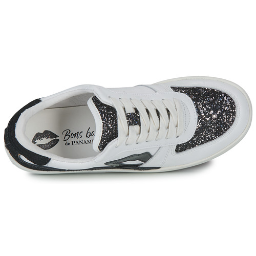 Sneakers-basse-LOULOU-BLANC-NOIR-GLITTER-Bianco-5