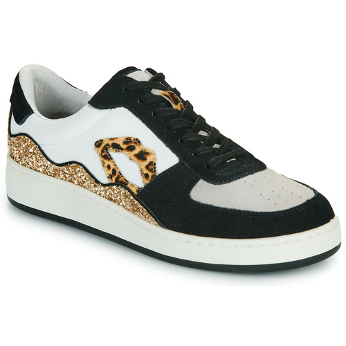 Sneakers basse    LOULOU BLANC NOIR LEOPARD  Bianco