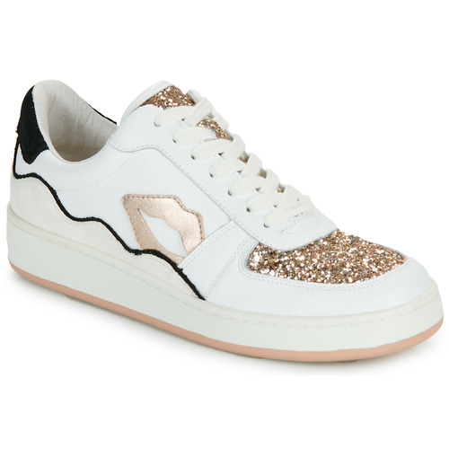 Sneakers basse    LOULOU BLANC ROSE GOLD GLITTER  Bianco