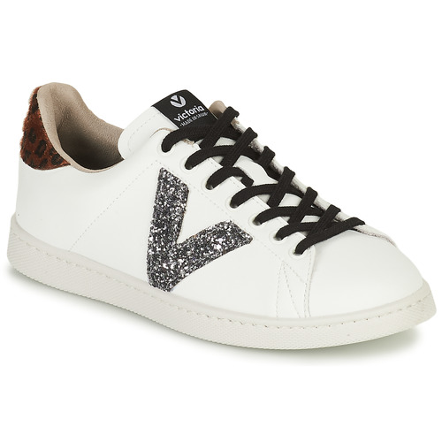 Sneakers basse    TENIS EFECTO PIEL GLITTER  Bianco