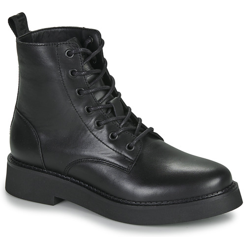 Stivaletti    TJW LACE UP FLAT BOOT  Nero