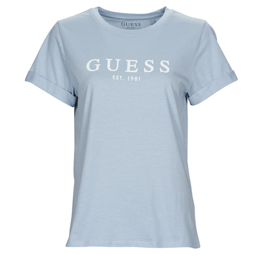 T-shirt    ES SS GUESS 1981 ROLL CUFF TEE  Blu