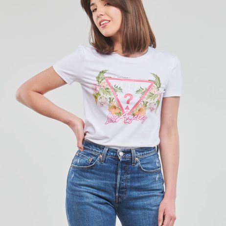 T-shirt-SS-CN-TRIANGLE-FLOWERS-TEE-Bianco-1