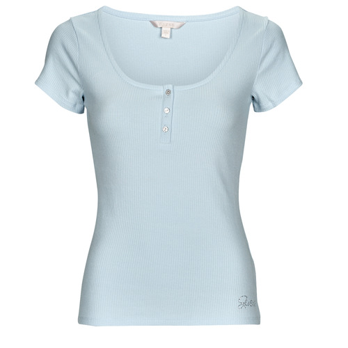 T-shirt    SS KARLEE JEWEL BTN HENLEY  Blu