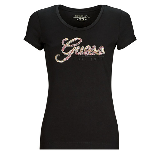 T-shirt    SS RN GUESS SCRIPT TEE  Nero