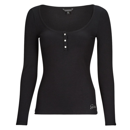 T-shirts a maniche lunghe    LS KARLEE JEWEL BTN HENLEY  Nero