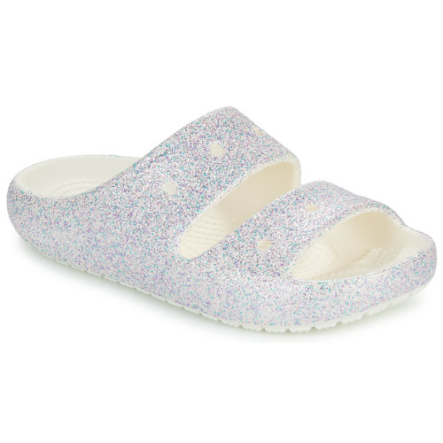 Sandali bambini ragazza Crocs  Classic Glitter Sandal v2 K  Bianco Crocs 196265539253