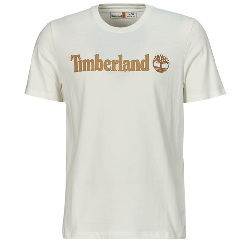 T-shirt uomo Timberland  Linear Logo Short Sleeve Tee  Bianco Timberland 194902997466