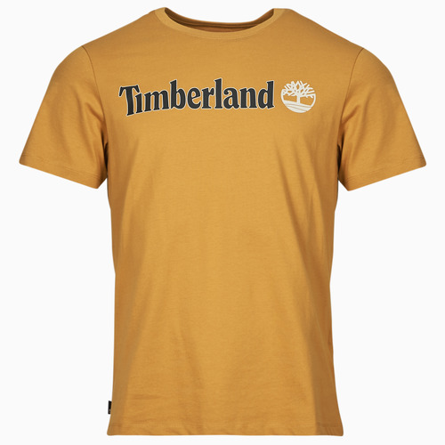 T-shirt uomo Timberland  Linear Logo Short Sleeve Tee  Marrone Timberland 194903977986