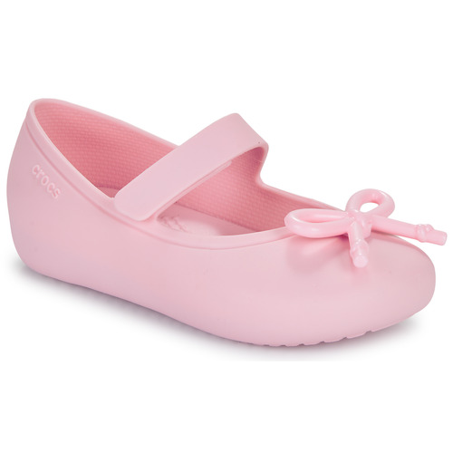 Ballerine bambina ragazza Crocs  Brooklyn Bow Mary Jane Flat T  Rosa Crocs 196265697755