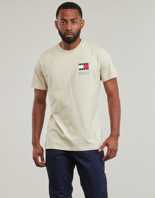 T-shirt-uomo-Tommy-Jeans-TJM-SLIM-ESSENTIAL-FLAG-TEE-EXT-Beige-Tommy-Jeans-8720645971627-1