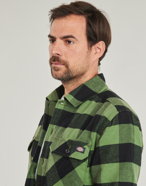 Camicia-a-maniche-lunghe-uomo-Dickies-NEW-SACRAMENTO-SHIRT-PINE-GREEN-Kaki-Dickies-195439965232-4