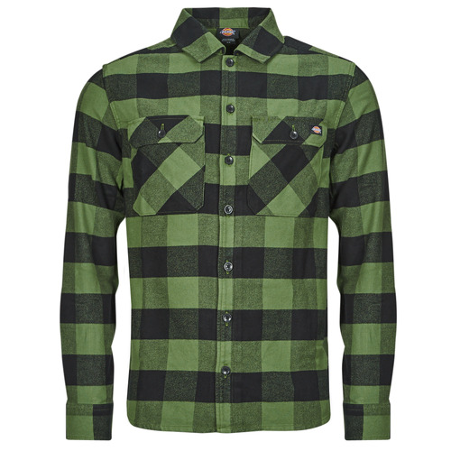 Camicia a maniche lunghe uomo Dickies  NEW SACRAMENTO SHIRT PINE GREEN  Kaki Dickies 195439965232