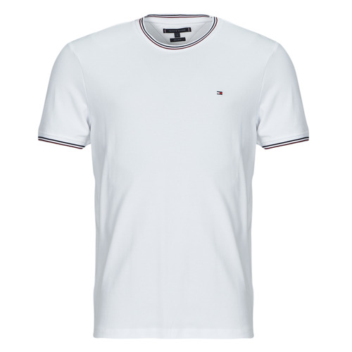 T-shirt uomo Tommy Hilfiger  RWB TIPPED COLLAR TEE  Bianco Tommy Hilfiger 8720636882819