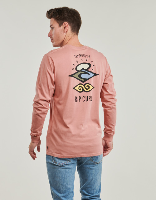 T-shirts-a-maniche-lunghe-uomo-Rip-Curl-SEARCH-ICON-LS-TEE-Rosa-Rip-Curl-9359082929121-1