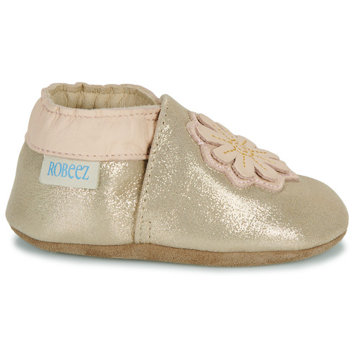 Pantofole-bambini-ragazza-Robeez-JUST-A-FLOWER-Oro-Robeez-3616432635474-1