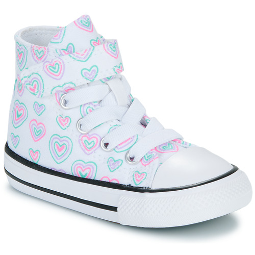 Scarpe bambini ragazza Converse  CHUCK TAYLOR ALL STAR HEARTS EASY-ON  Multicolore Converse 194434982169