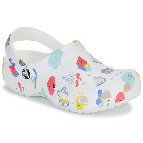 Scarpe bambini ragazza Crocs  Classic Doodle Print Clog K  Bianco Crocs 196265775859