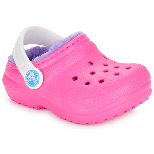 Scarpe bambini ragazza Crocs  Classic Lined Clog T  Rosa Crocs 196265747320