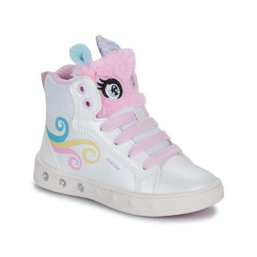 Scarpe bambini ragazza Geox  J SKYLIN GIRL  Bianco Geox 8056206896178