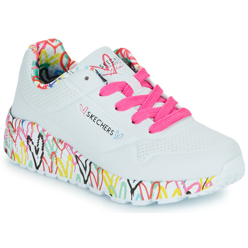 Scarpe bambini ragazza Skechers  UNO LITE  Bianco Skechers 195204112014