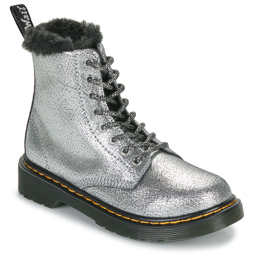 Stivaletti bambini ragazza Dr. Martens  1460 Serena J Silver Distressed Foil  Argento Dr. Martens 190665673012