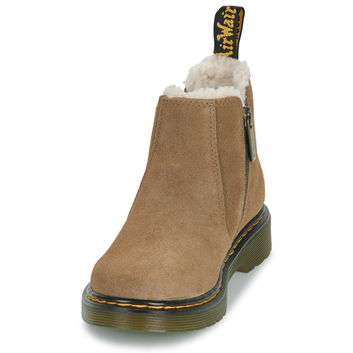 Dr. Martens Girls Ankle Boots Leonore J Dark Khaki Bronx Suede Beige 86.95