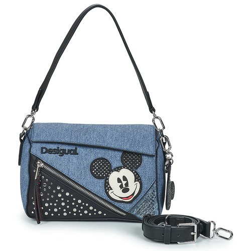 Borsa a spalla donna Desigual  BAG MICKEY DENIM EDGE PHUKET MINI NF PU  Blu Desigual 8445110604342