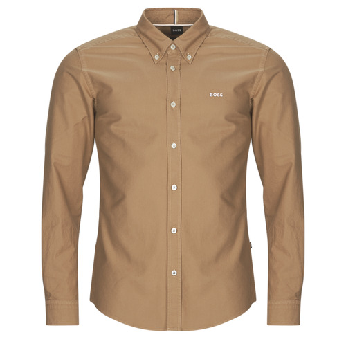 Camicia a maniche lunghe uomo BOSS  H-ROAN-BD-E-C1-243  Beige BOSS 4063543432826