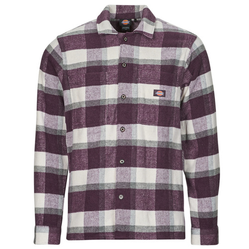 Camicia a maniche lunghe uomo Dickies  PLAID COALING LS SHIRT  Viola Dickies 195439901858