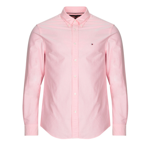 Camicia a maniche lunghe uomo Tommy Hilfiger  SOLID HERITAGE OXFORD RF SHIRT  Rosa Tommy Hilfiger 8720636892207