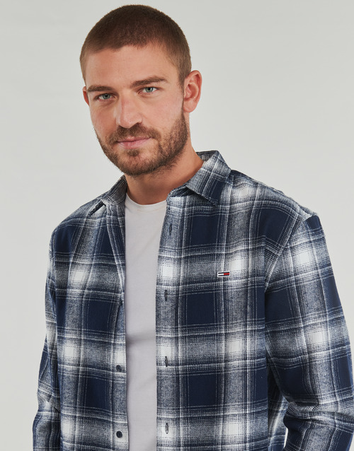 Camicia-a-maniche-lunghe-uomo-Tommy-Jeans-TJM-REG-CHECK-FLANNEL-SHIRT-EXT-Marine-Tommy-Jeans-8720637268551-4