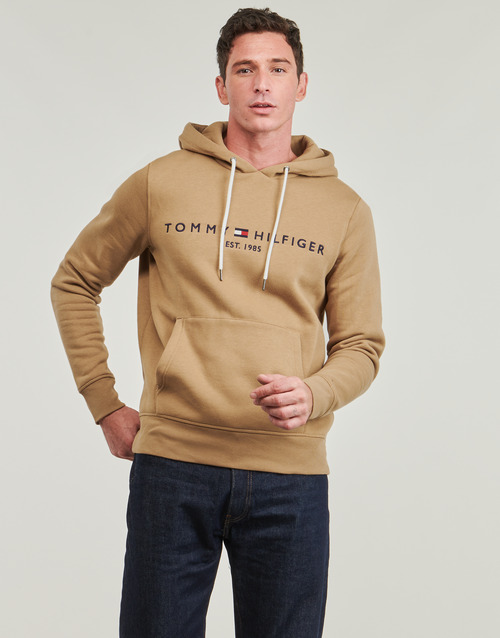 Felpa-uomo-Tommy-Hilfiger-TOMMY-LOGO-HOODY-Beige-Tommy-Hilfiger-8720637554845-1